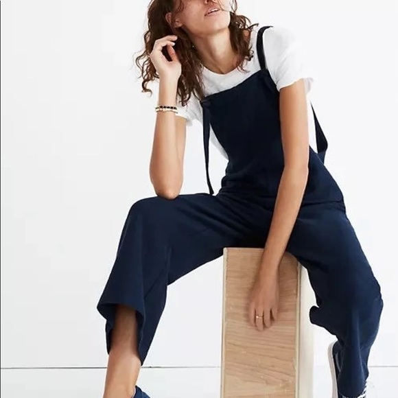 Madewell Pants - Madewell Navy Blue Tie Strap Overalls